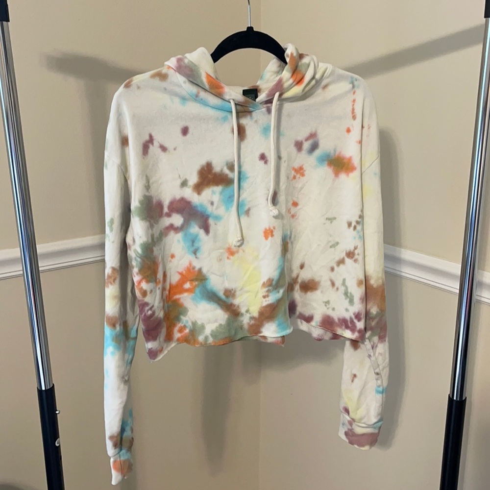 Tie dyed cropped sweatshirt